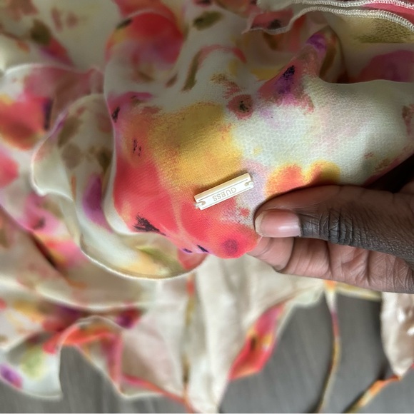 Guess Floral Slip Dress in Coral, Pink & Cream - Picture 4 of 4